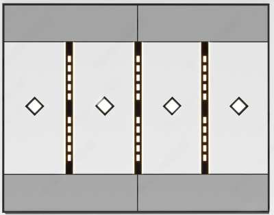 现代蜂窝大板吊顶3D模型下载